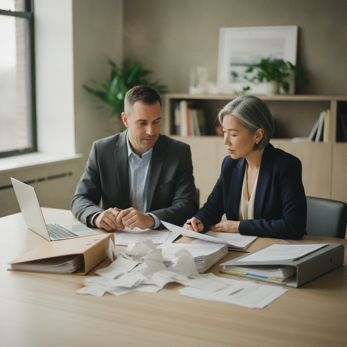 lawyer reviewing property documents american office png.png